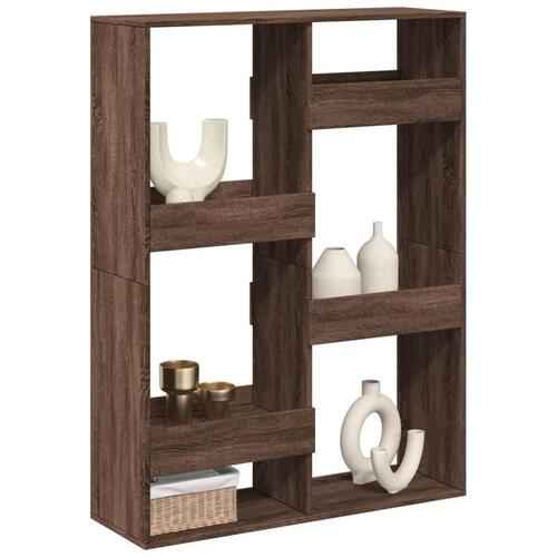 Rumdeler 100x33x135 cm konstrueret træ brun egetræsfarve