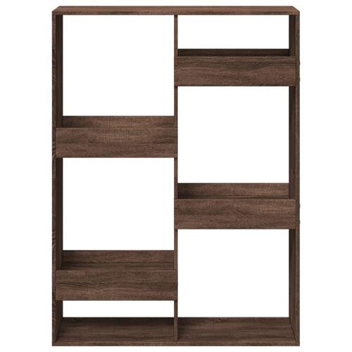 Rumdeler 100x33x135 cm konstrueret træ brun egetræsfarve