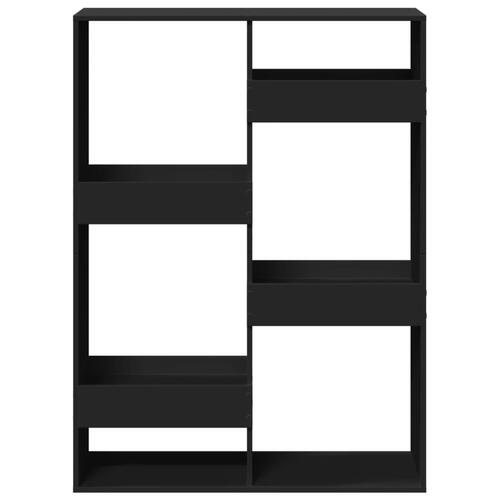 Rumdeler 100x33x135 cm konstrueret træ sort