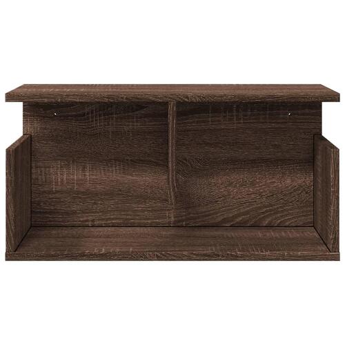 Vægskab 60x20x30 cm konstrueret træ brun egetræsfarve