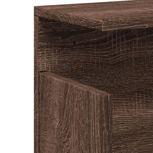 Vægskab 60x20x30 cm konstrueret træ brun egetræsfarve