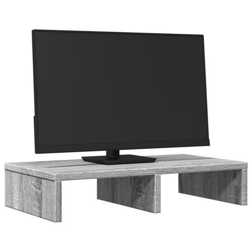 Skærmholder 50x27x10 cm konstrueret træ grå sonoma