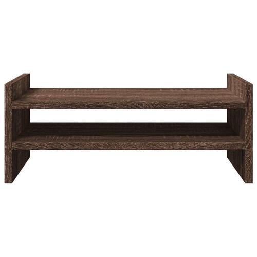 Skærmstander 50x27x20 cm konstrueret træ brun egetræsfarve
