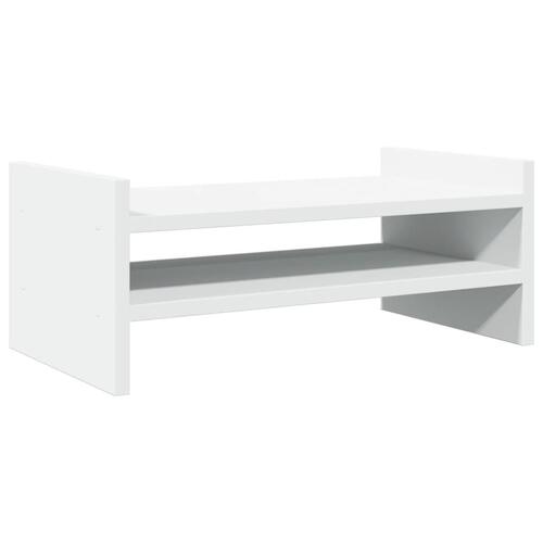 Skærmholder 50x27x20 cm konstrueret træ hvid