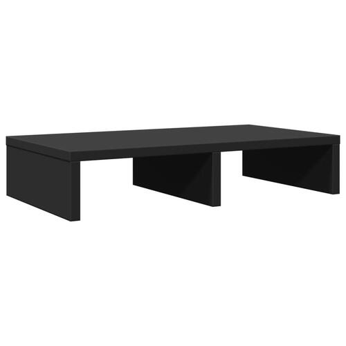 Skærmholder 50x27x10 cm konstrueret træ sort