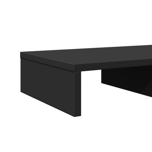 Skærmholder 50x27x10 cm konstrueret træ sort