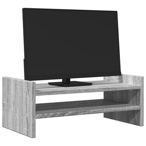 Skærmholder 50x27x20 cm konstrueret træ grå sonoma