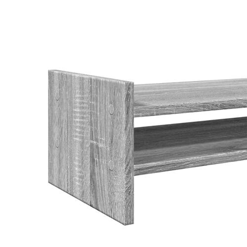 Skærmholder 50x27x20 cm konstrueret træ grå sonoma