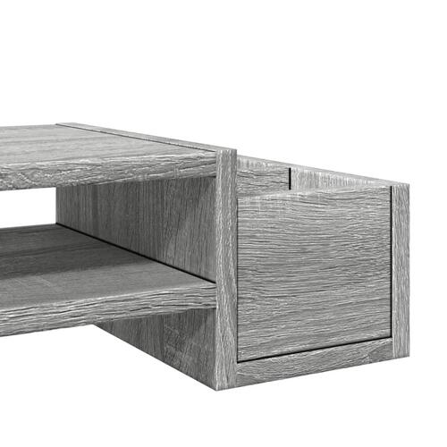 Skærmholder med opbevaring 70x27x15 cm konstrueret træ