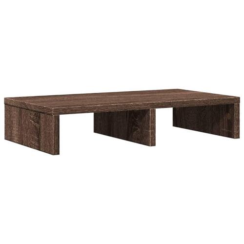 Skærmstander 50x27x10 cm konstrueret træ brun egetræsfarve