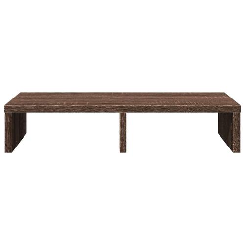Skærmstander 50x27x10 cm konstrueret træ brun egetræsfarve