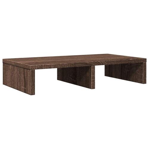 Skærmstander 50x27x10 cm konstrueret træ brun egetræsfarve