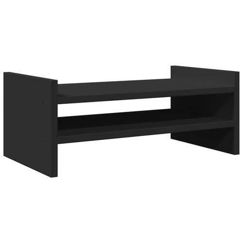 Skærmholder 50x27x20 cm konstrueret træ sort
