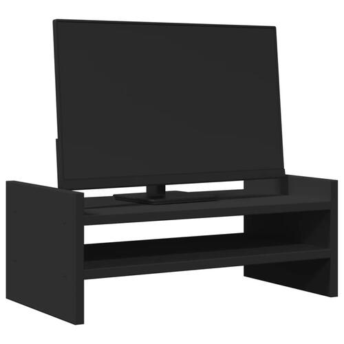 Skærmholder 50x27x20 cm konstrueret træ sort