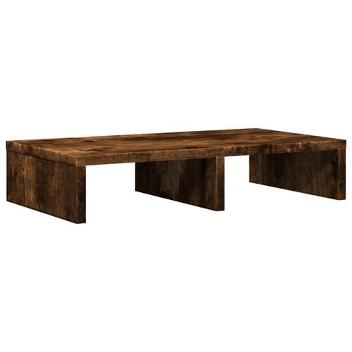 Skærmstander 50x27x10 cm konstrueret træ røget egetræsfarve