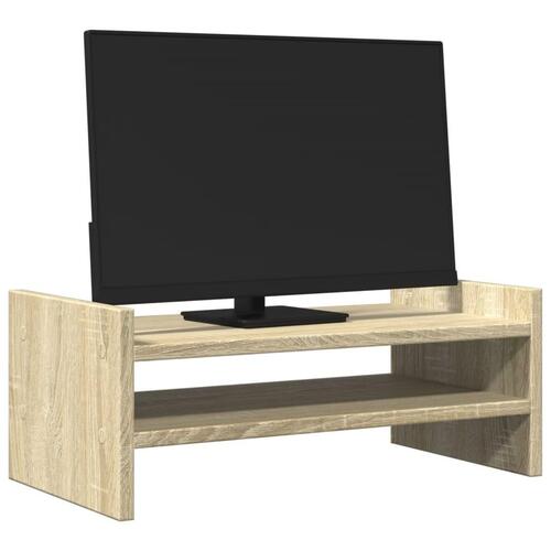 Skærmstander 50x27x20 cm konstrueret træ sonoma-eg