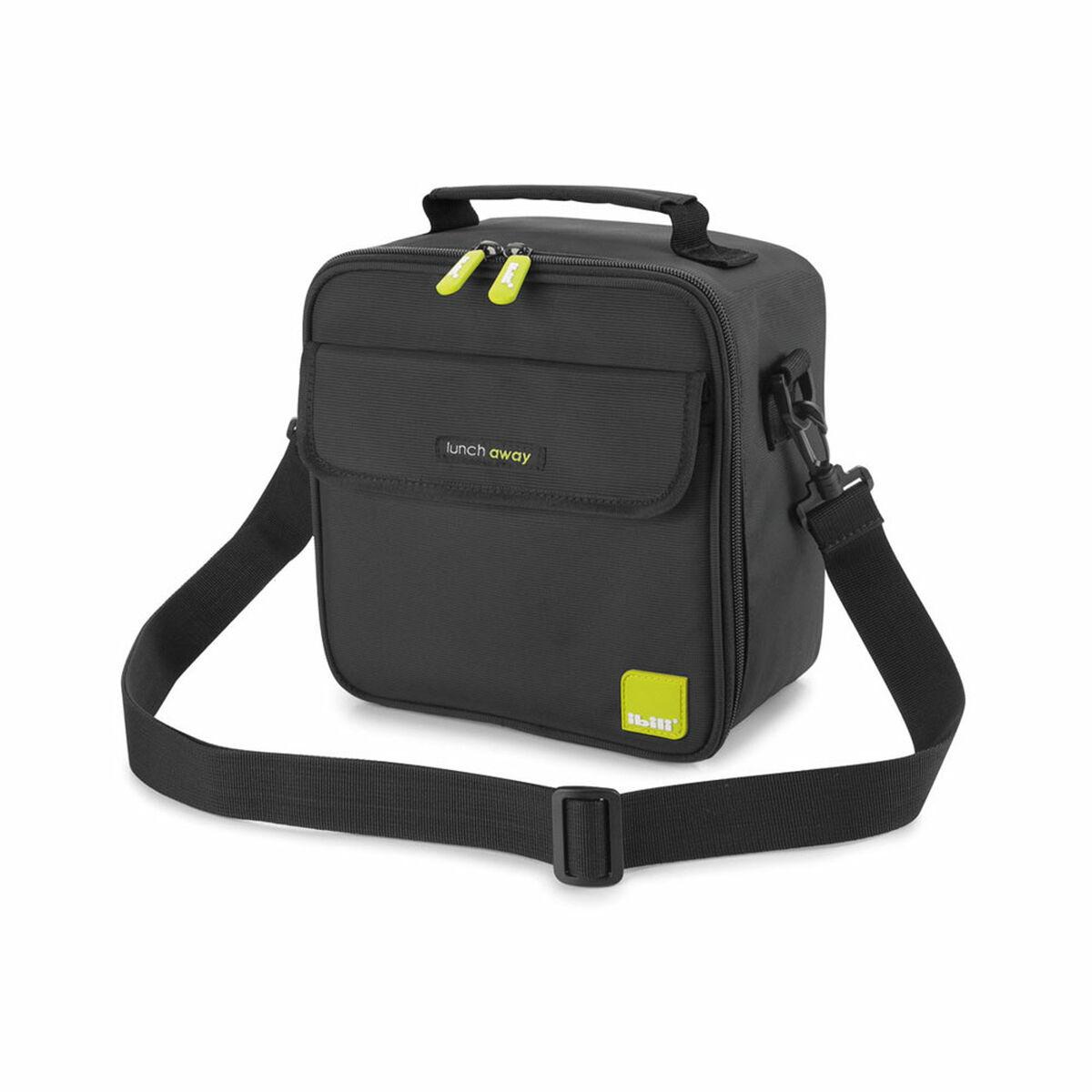 Ibili madkasse-sæt med skuldertaske, sort polyester - 600 ml + 800 ml (21 × 12 × 22 cm)