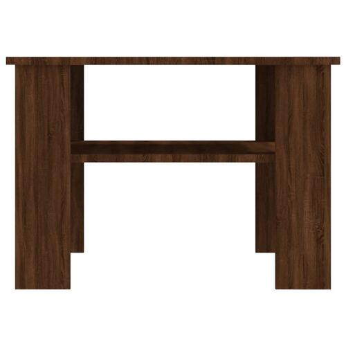 Sofabord 60x60x42 cm konstrueret træ brun egetræsfarve 