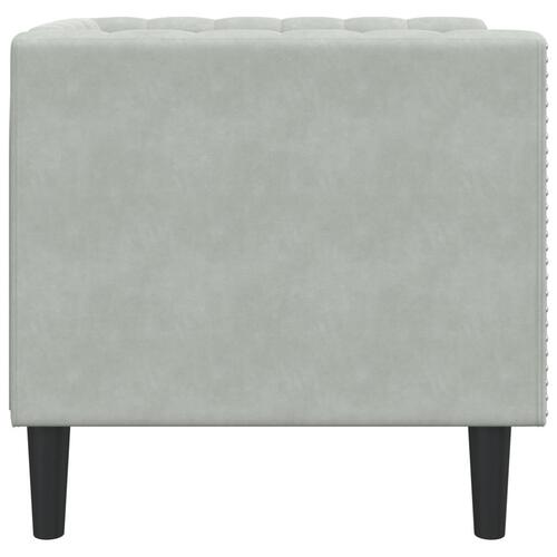 Chesterfield-sofastol fløjl lysegrå