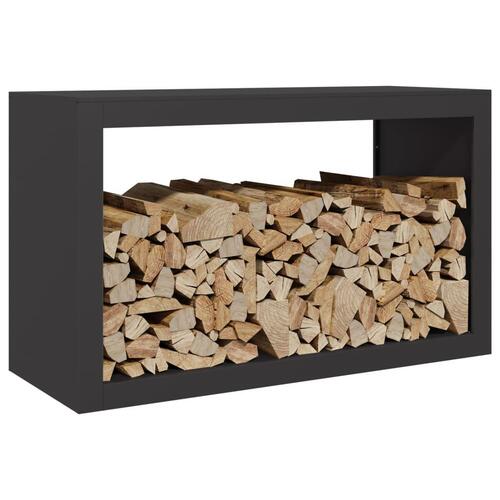 Brændestativ 100x40x60 cm stål sort