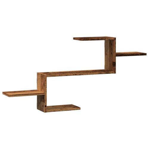 Væghængt 104x15x49 cm konstrueret træ gammelt træ-look
