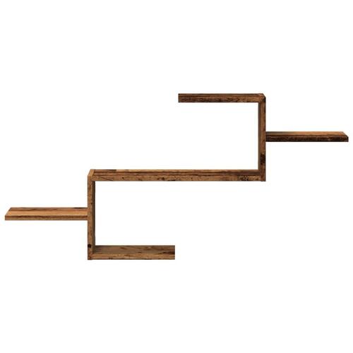 Væghængt 104x15x49 cm konstrueret træ gammelt træ-look