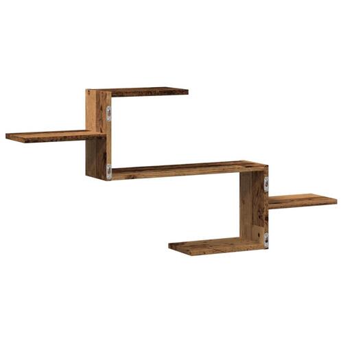 Væghængt 104x15x49 cm konstrueret træ gammelt træ-look