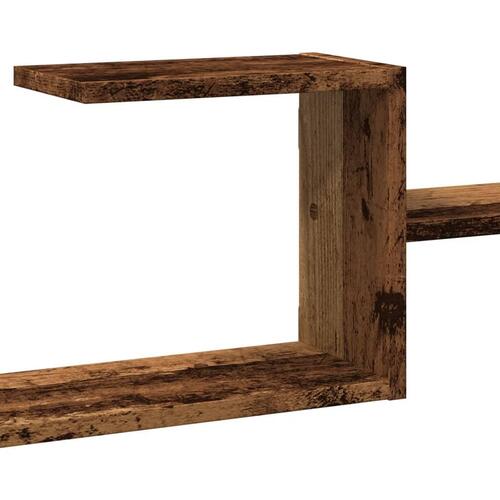 Væghængt 104x15x49 cm konstrueret træ gammelt træ-look