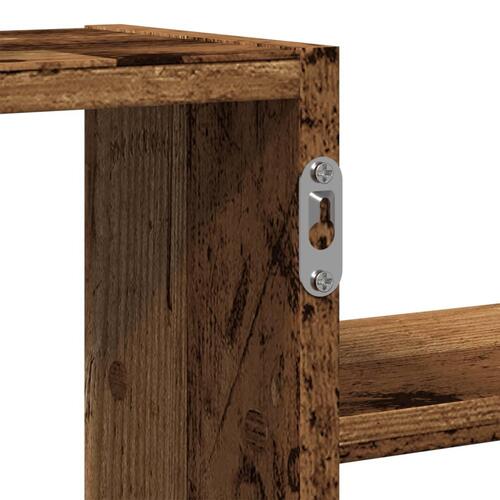 Væghængt 104x15x49 cm konstrueret træ gammelt træ-look