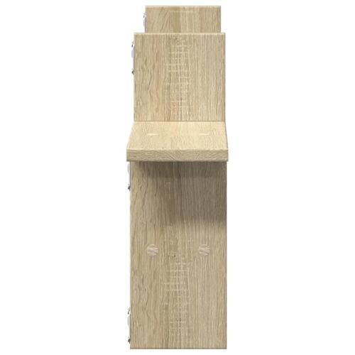 Væghængte hylder 2 stk. 38x12x38 cm konstrueret træ sonoma-eg