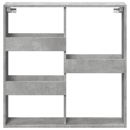 Vægskab 80x15x80 cm konstrueret træ betongrå