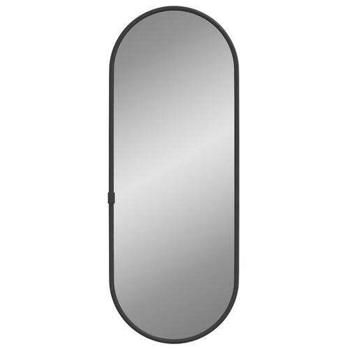 Vægspejl 40x15 cm oval sort