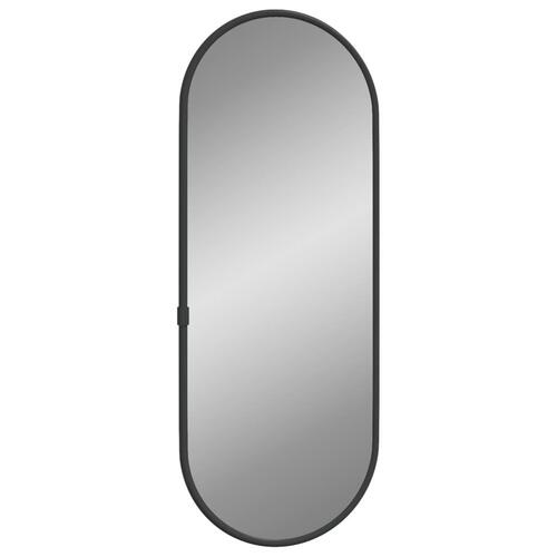 Vægspejl 40x15 cm oval sort