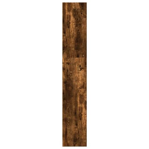 Bogreol 80x24x143 cm konstrueret træ røget egetræsfarve