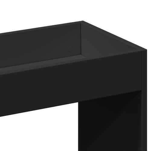 Højskab 63x33x180 cm konstrueret træ sort