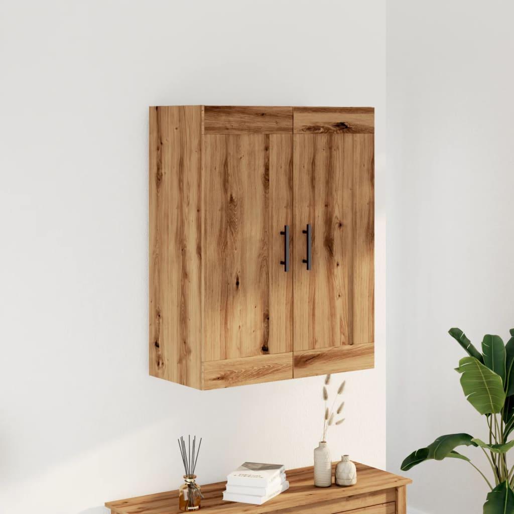 Vægskab 69,5x34x90 cm konstrueret træ egetræsfarve