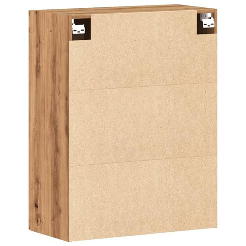 Vægskab 69,5x34x90 cm konstrueret træ egetræsfarve