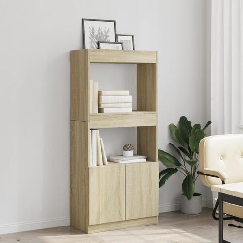 Højskab 63x33x140 cm konstrueret træ sonoma-eg