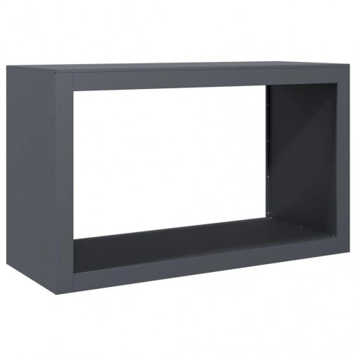 Brændestativ i stål 100 × 40 × 60 cm - antracitgrå