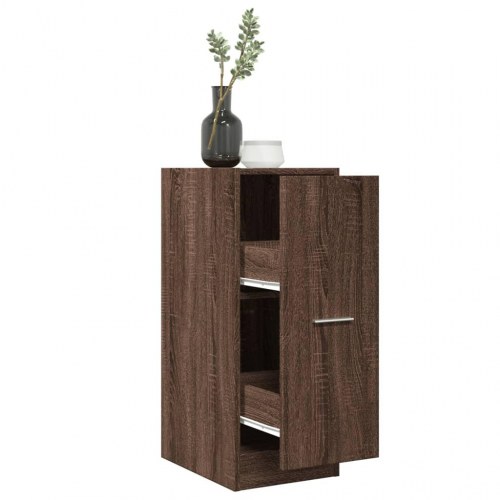 Apotekerskab 30×41×77,5 cm - konstrueret træ, brun egetræsfarve