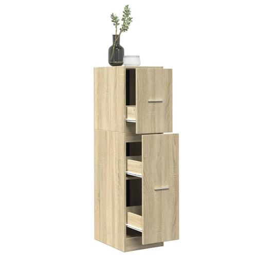 Udtræksskab 30x41x118 cm konstrueret træ sonoma-eg