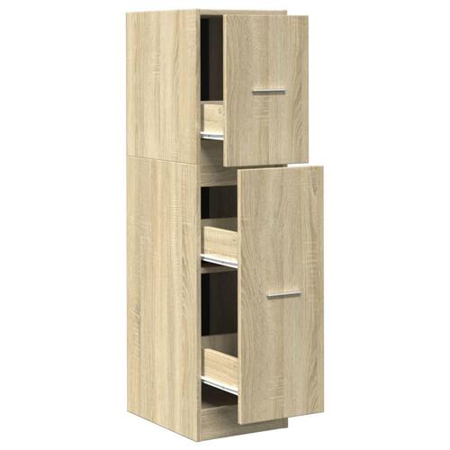 Udtræksskab 30x41x118 cm konstrueret træ sonoma-eg