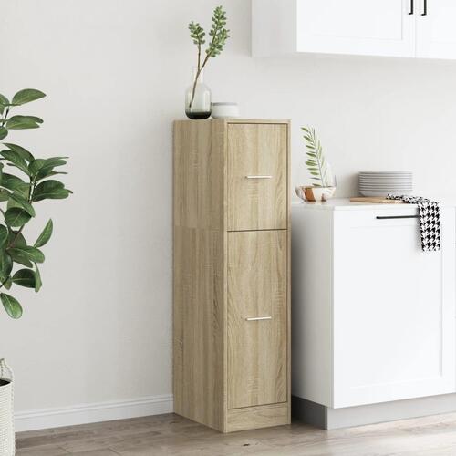 Udtræksskab 30x41x118 cm konstrueret træ sonoma-eg
