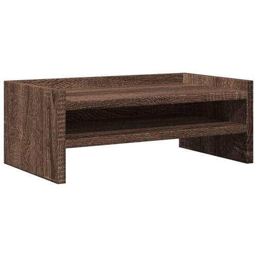Skærmstander 42x24x16 cm konstrueret træ brun egetræsfarve