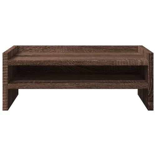 Skærmstander 42x24x16 cm konstrueret træ brun egetræsfarve