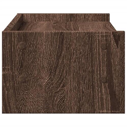 Skærmstander 42x24x16 cm konstrueret træ brun egetræsfarve