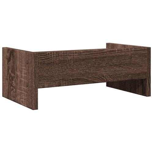 Skærmstander 42x24x16 cm konstrueret træ brun egetræsfarve
