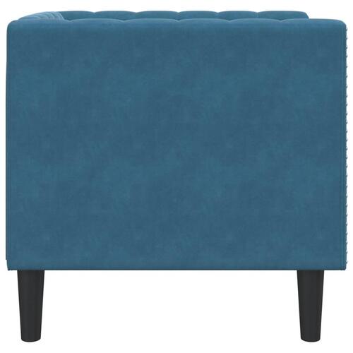 Chesterfield-sofastol fløjl blå
