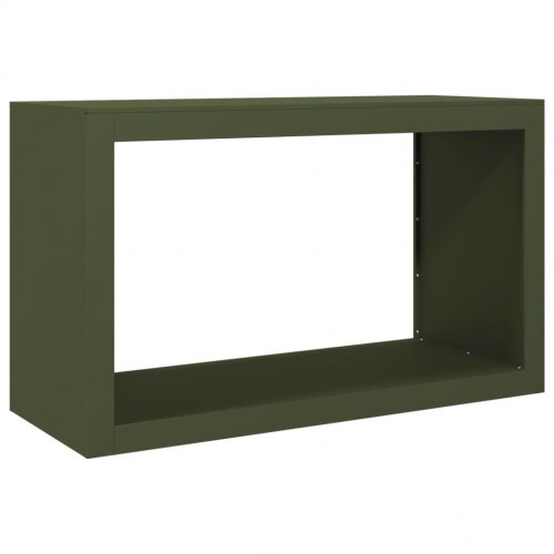 Brændestativ 100 × 40 × 60 cm - stål, grøn