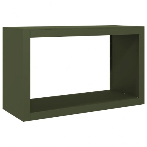 Brændestativ 100 × 40 × 60 cm - stål, grøn
